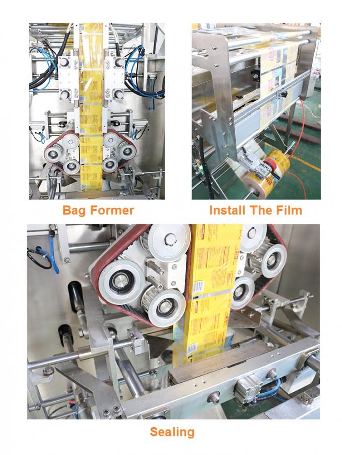 Quad Seal Bag Automatic Packaging Machine For Candy , Biscuit and Pet Food