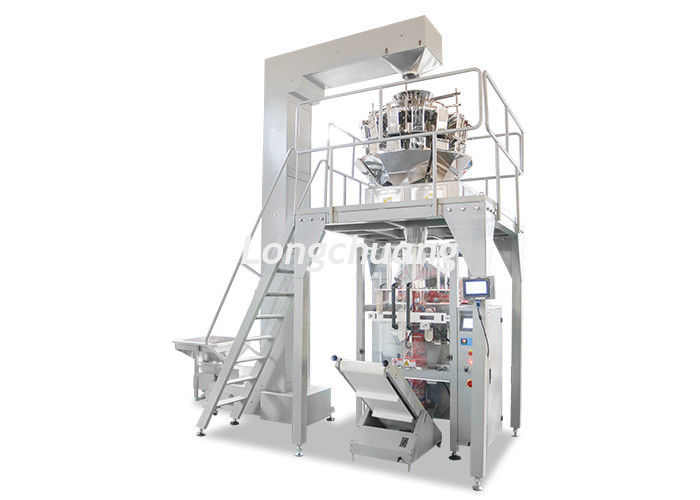 Food Nuts Packing Machine , Automatic Weighing Multi Head Pouch Packing Machine
