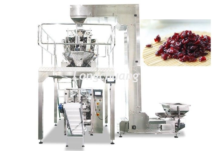 Dried Cranberries Multihead Weigher Packing Machine 304 Stainless Steel Material