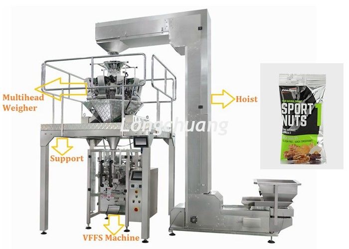 Walnuts Ffs Packing Machine , Touch Screen Operate Automatic Pouch Packing Machine
