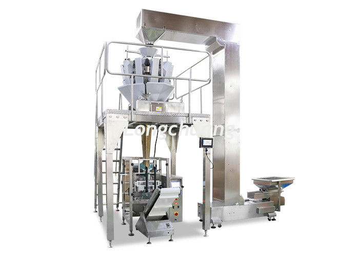 14 Heads Weigher Vertical Form Fill Seal Machine For Packing 5KG Ice Cube