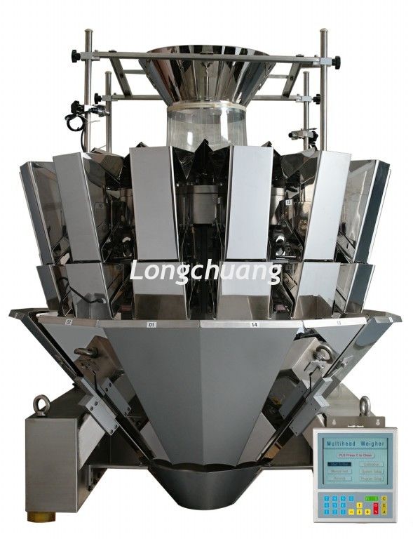 CE 14 Head Weigher For Granule Products , Stepmotor Display Multi Head Machine