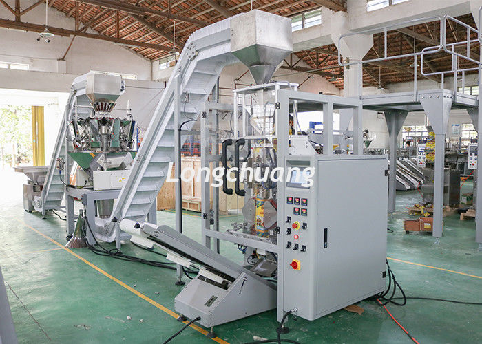 Full Automatic Pet Food Packaging Machine , Multi Head Weigher Packing Food Machine