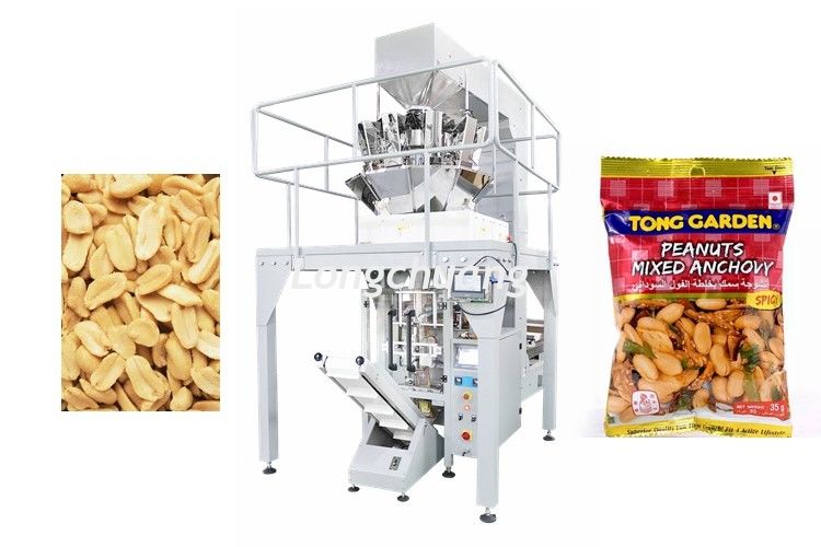 10 Heads Weigher Automated Packing Machine for Snacks / Peanuts , Easy Operation