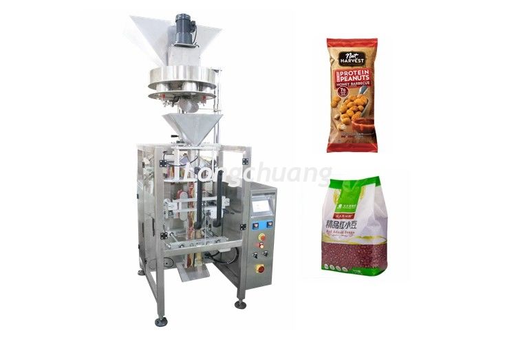 Granule Rice / Beans / Nuts Packing Machine Dosing By Volume Z Type Elevator Feeding