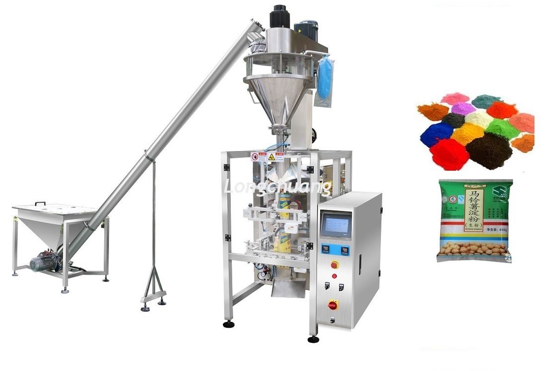 Mixing Flour / Cassava Powder Packaging Machine Colorful Touch Screen Control