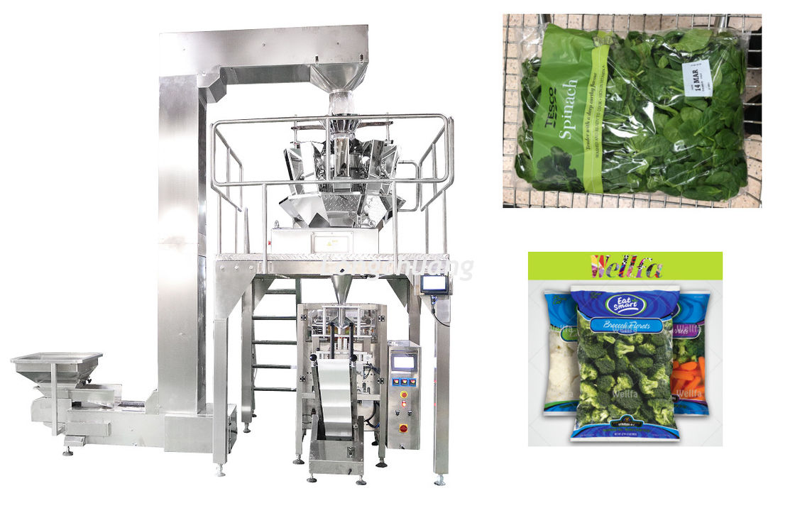 800ml Or 2000ml Volume Multi Head Weighing And Packing Machine For Dry / Fresh Vegetable