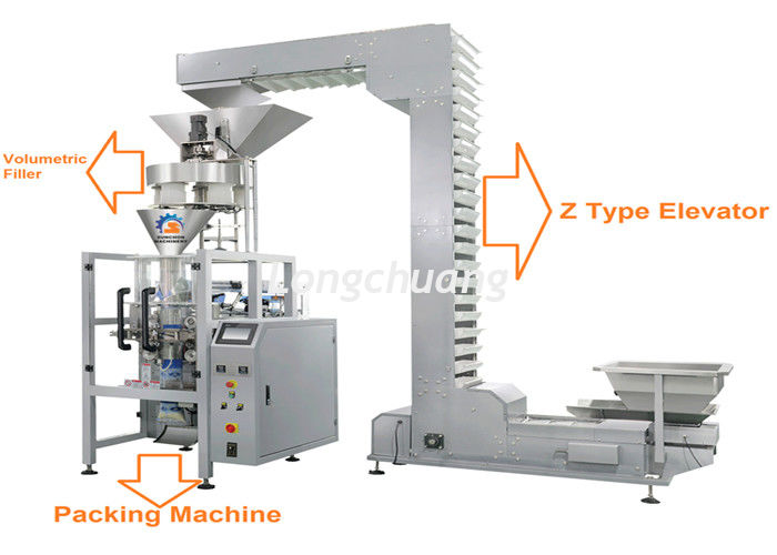 Automatic Granule Packing Machine With Volumetric Filler For Beans , Rice , Seeds