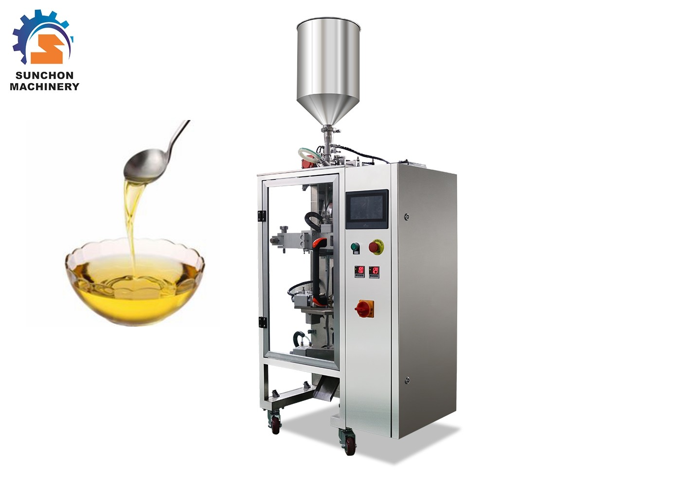1.2kw Liquid Packaging Machine , Multifunction Edible Oil Pouch Filling
