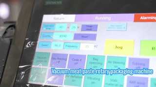 Vacuüm vleespasta roterende zakverpakkingsmachine