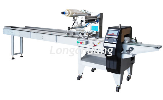 quality  KN95 Mask Horizontal Flow Pack Machine Disposable Tableware Pillow Pouch Machine factory