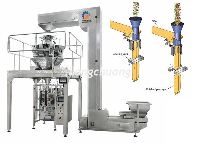 Vertical Linear Weigher Packing Machine 0.2 - 1% High Weight Accuracy