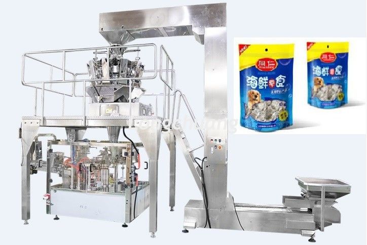 Fully Automated Food Packaging Machine Rotary Premade / Doypack Packaging Machine