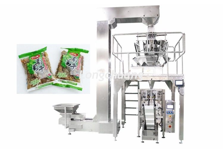 Automated Raisin Packing Machine With 10 Heads Weigher 10g - 1000g